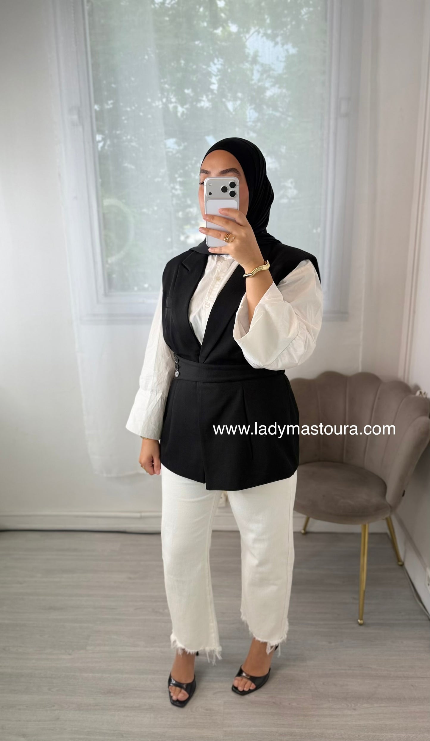 Blazer sans manches - Noir