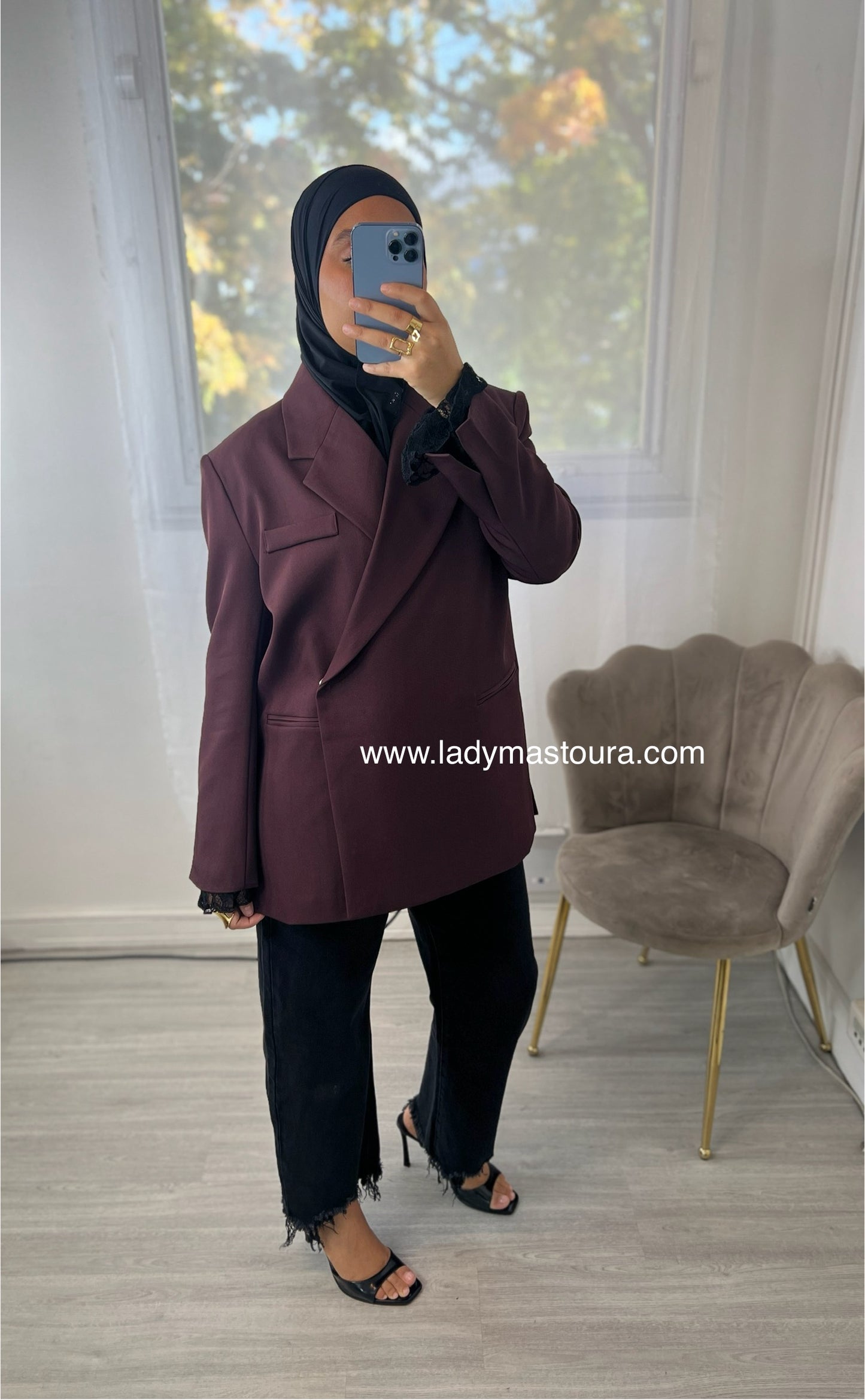 Blazer asymétrique - Bordeaux