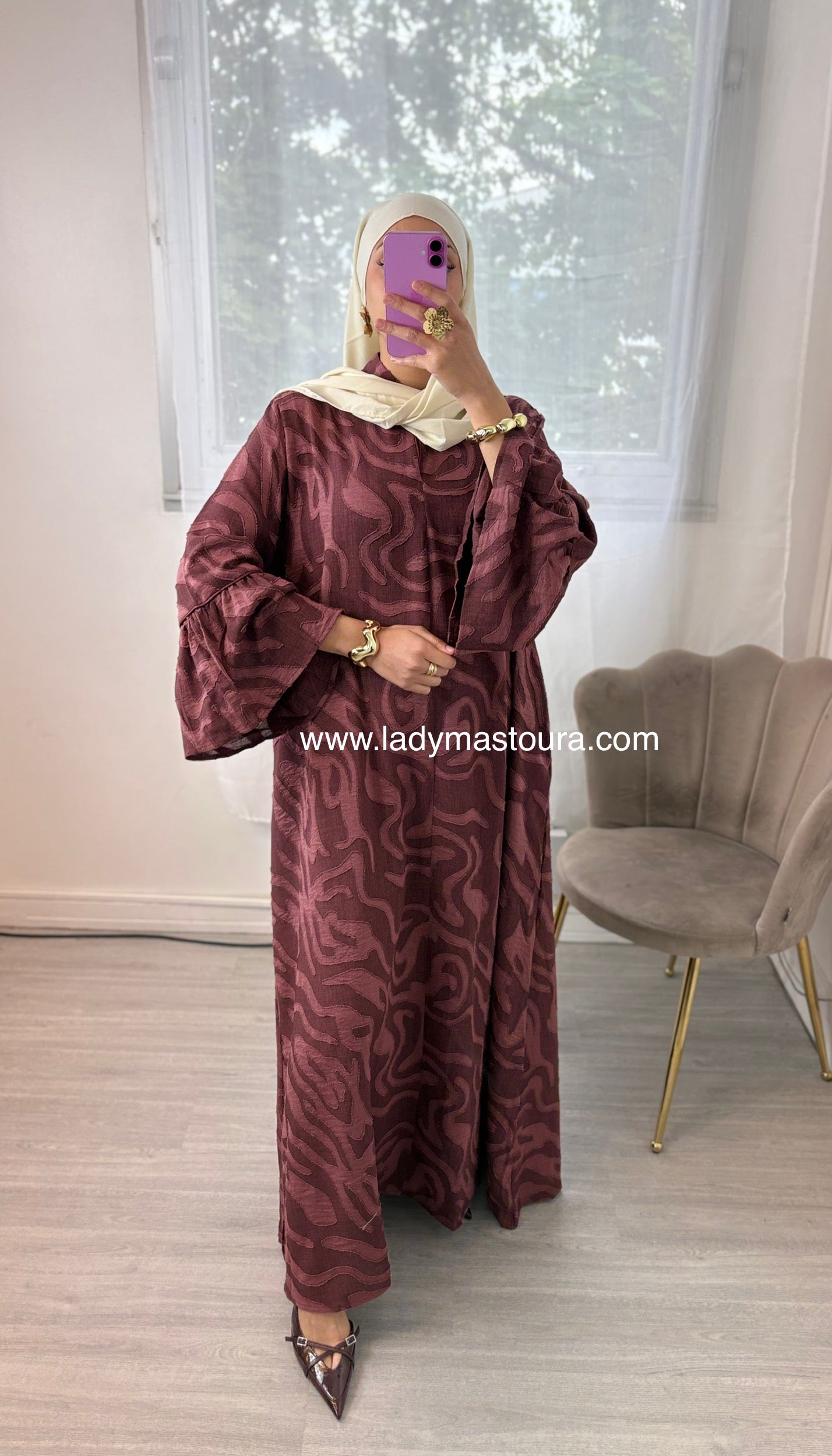 Robe Wissal - Aubergine