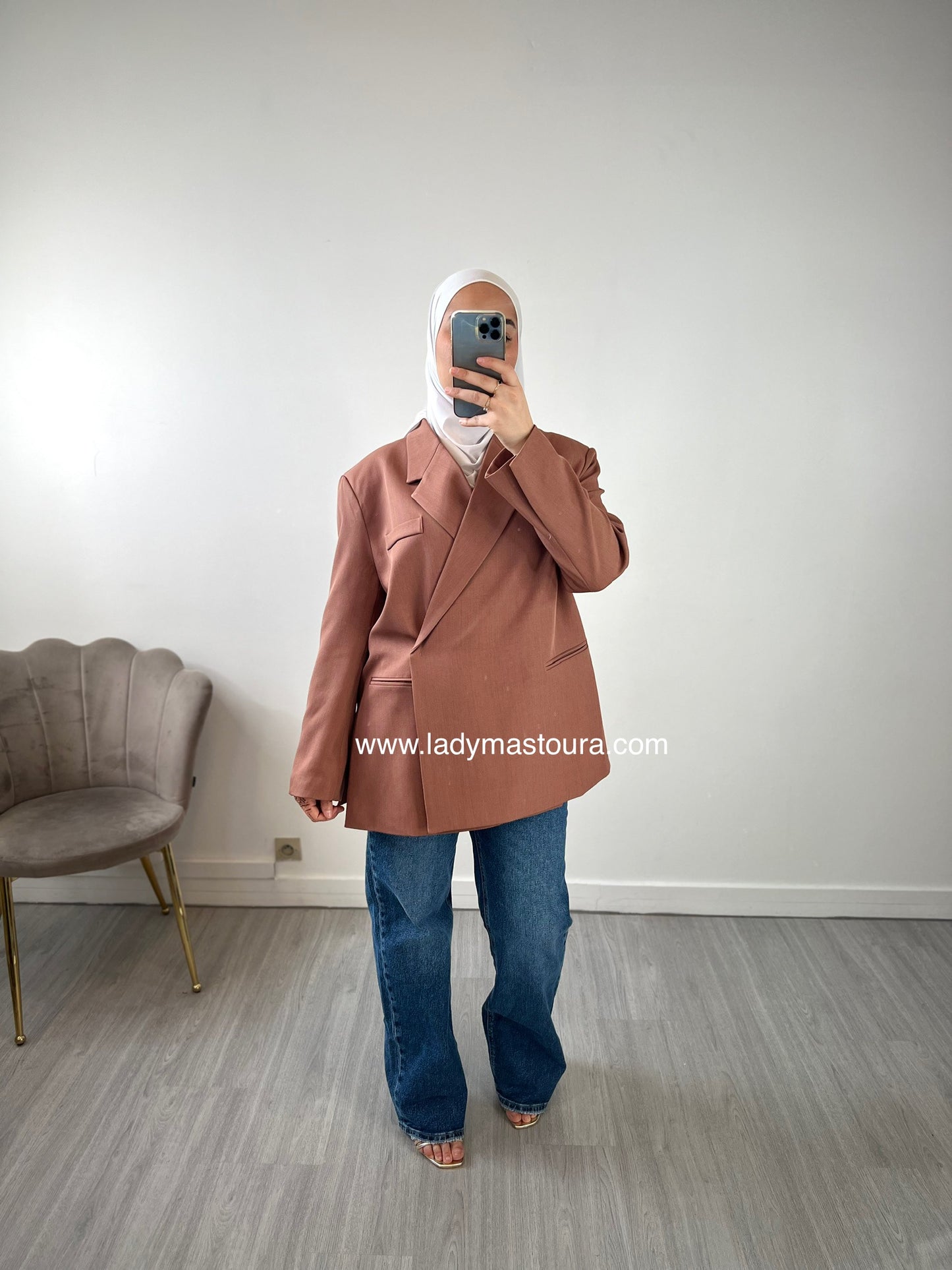 Blazer asymétrique - Terracotta