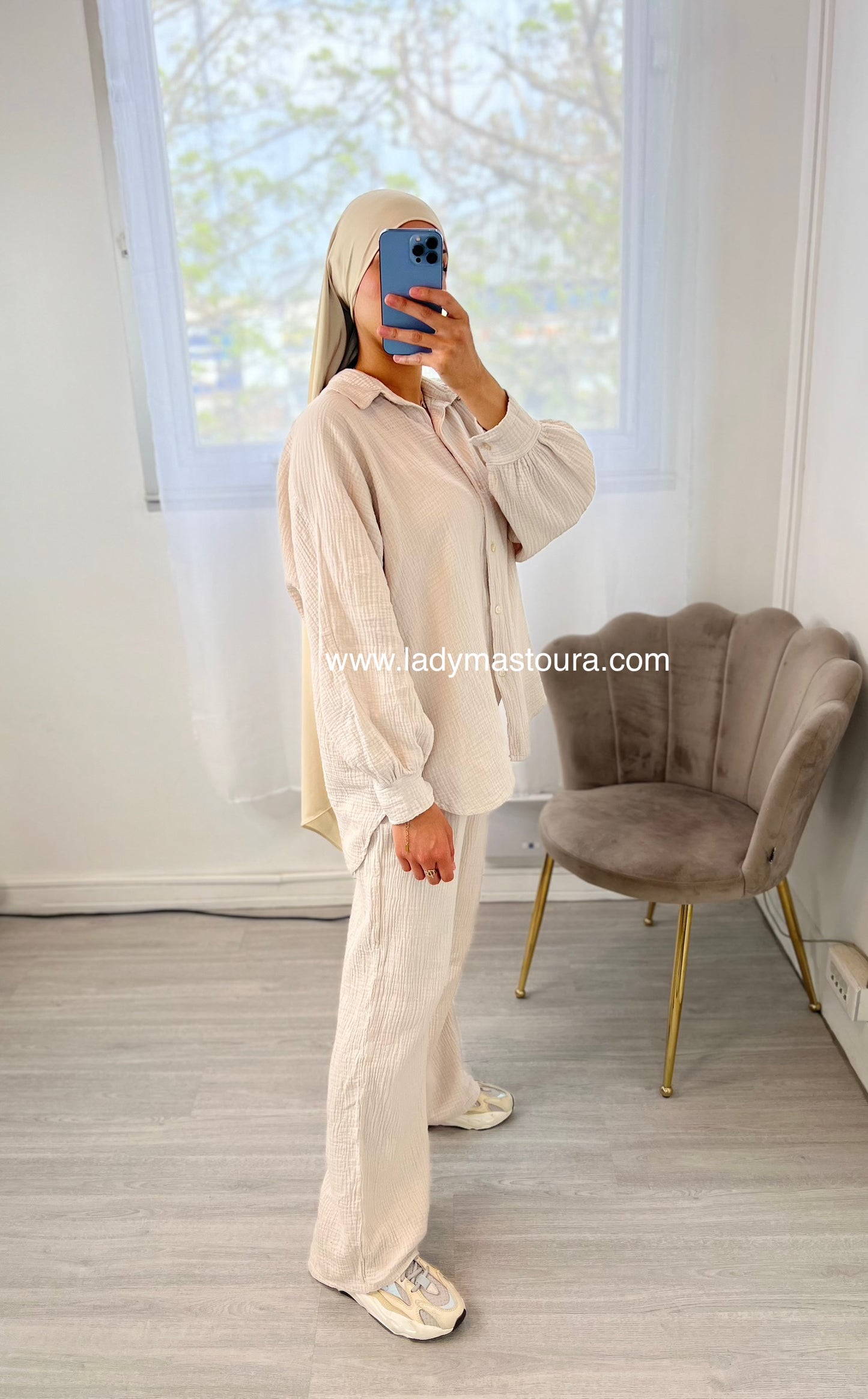 Ensemble Gaz de Coton - Beige