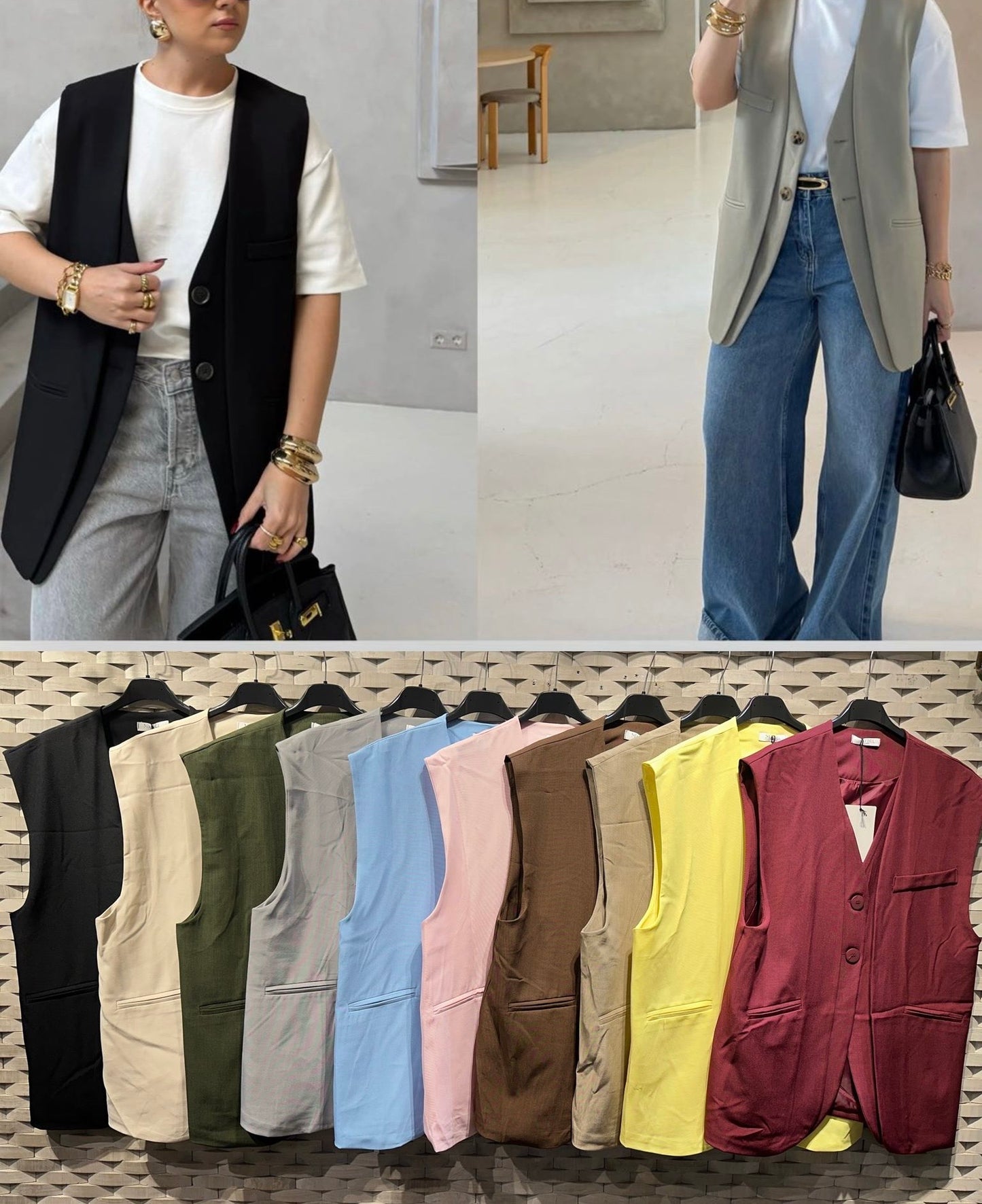 Blazer sans manche - plusieurs coloris