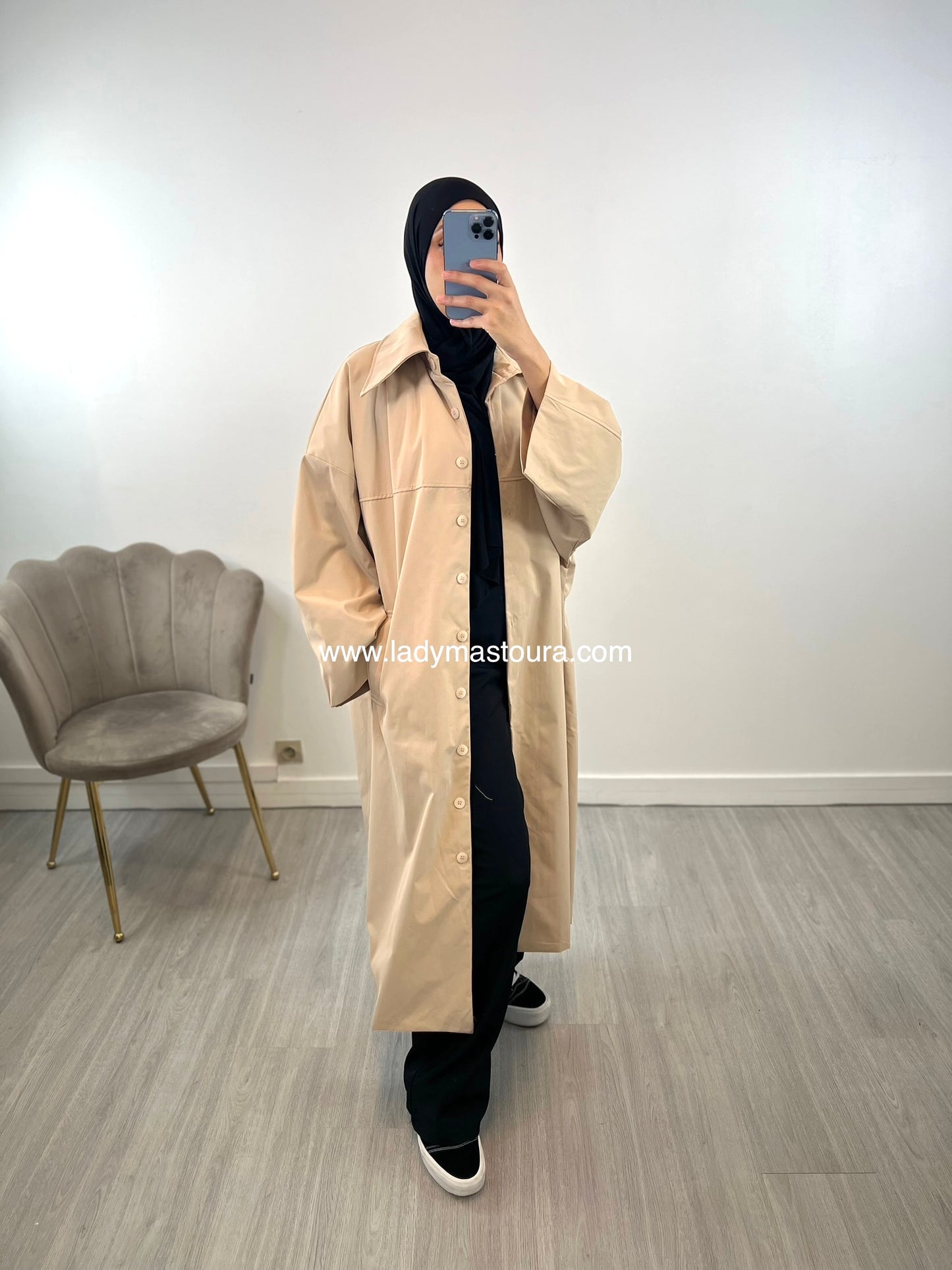 Gabardine - Beige oversize