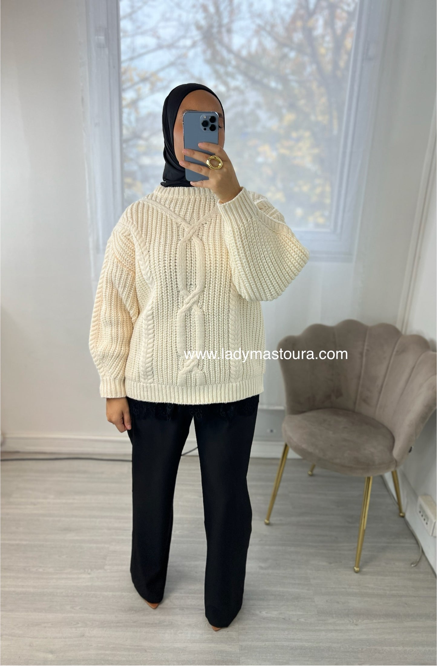 Pull en maille tressé - Plusieurs coloris