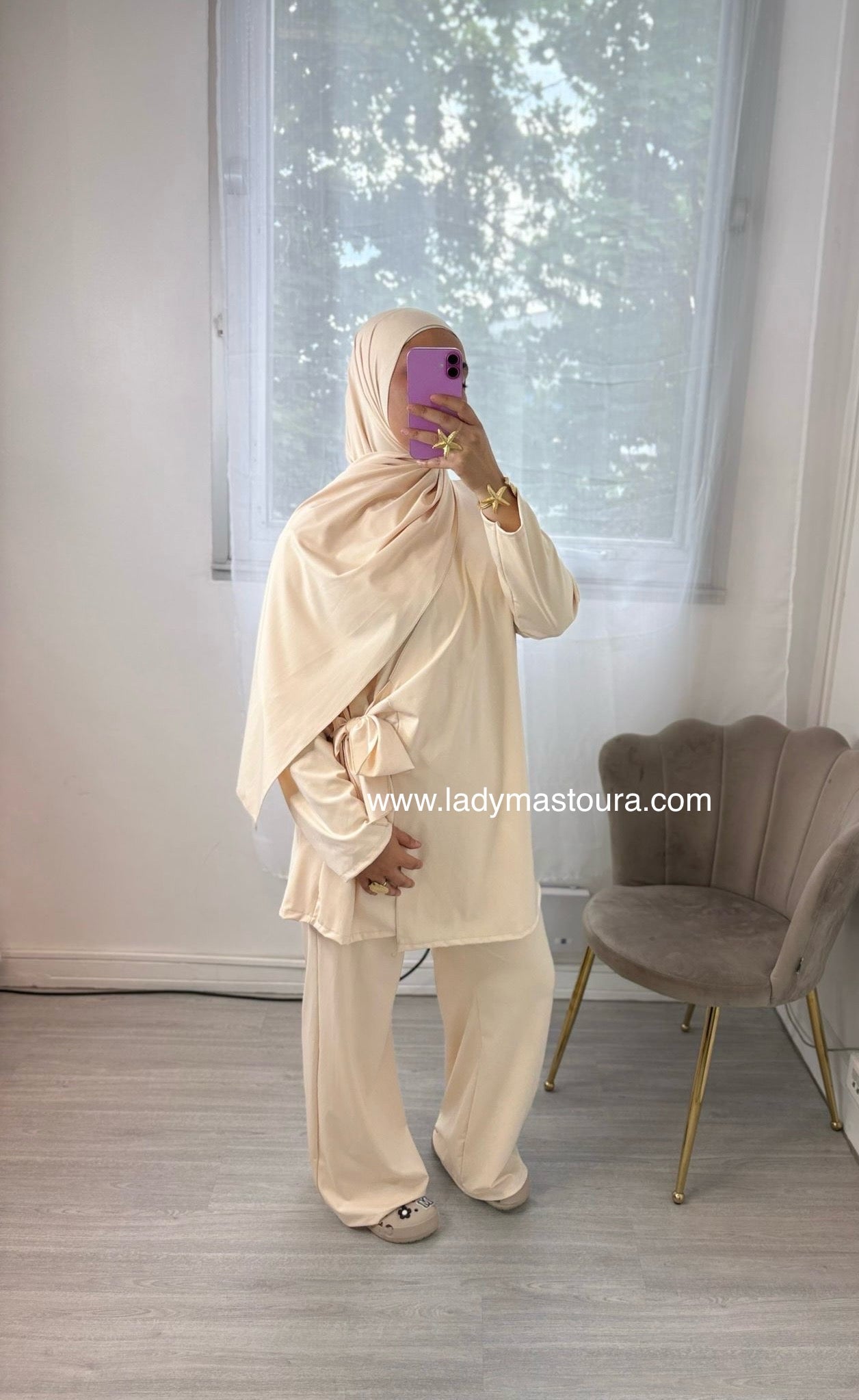 Burkini à nouer - beige