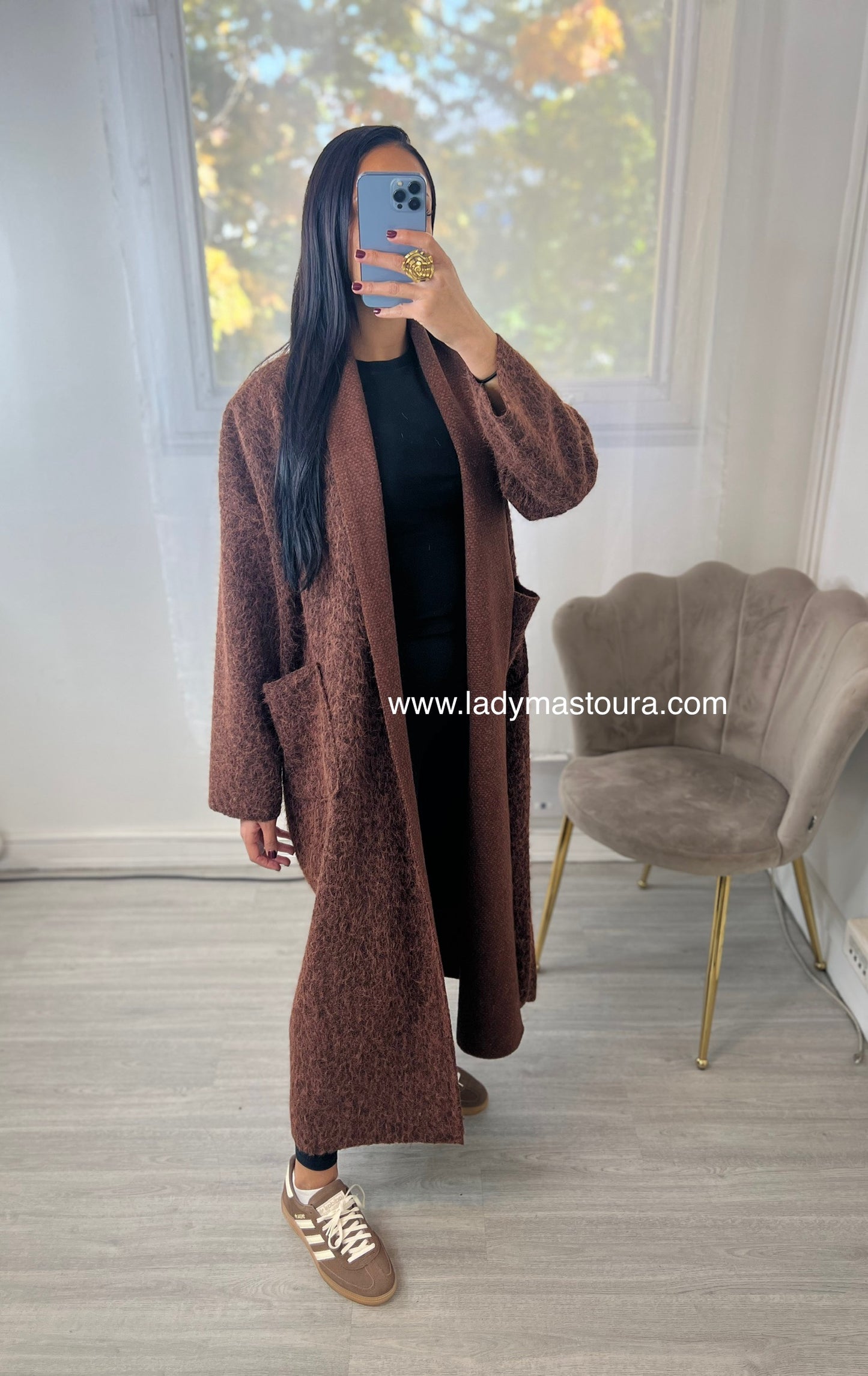 Manteau gilet - Chocolat