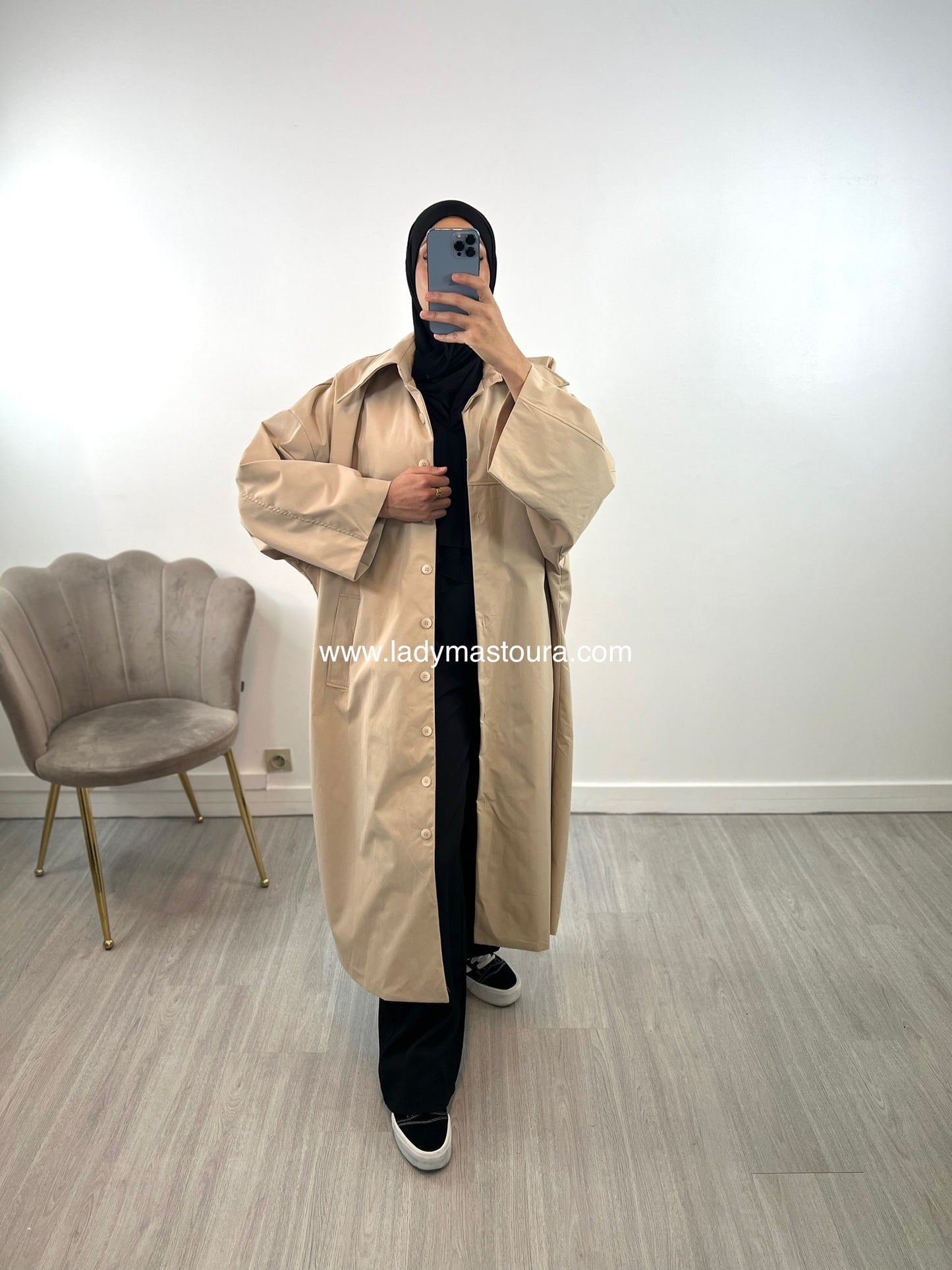Gabardine - Beige oversize