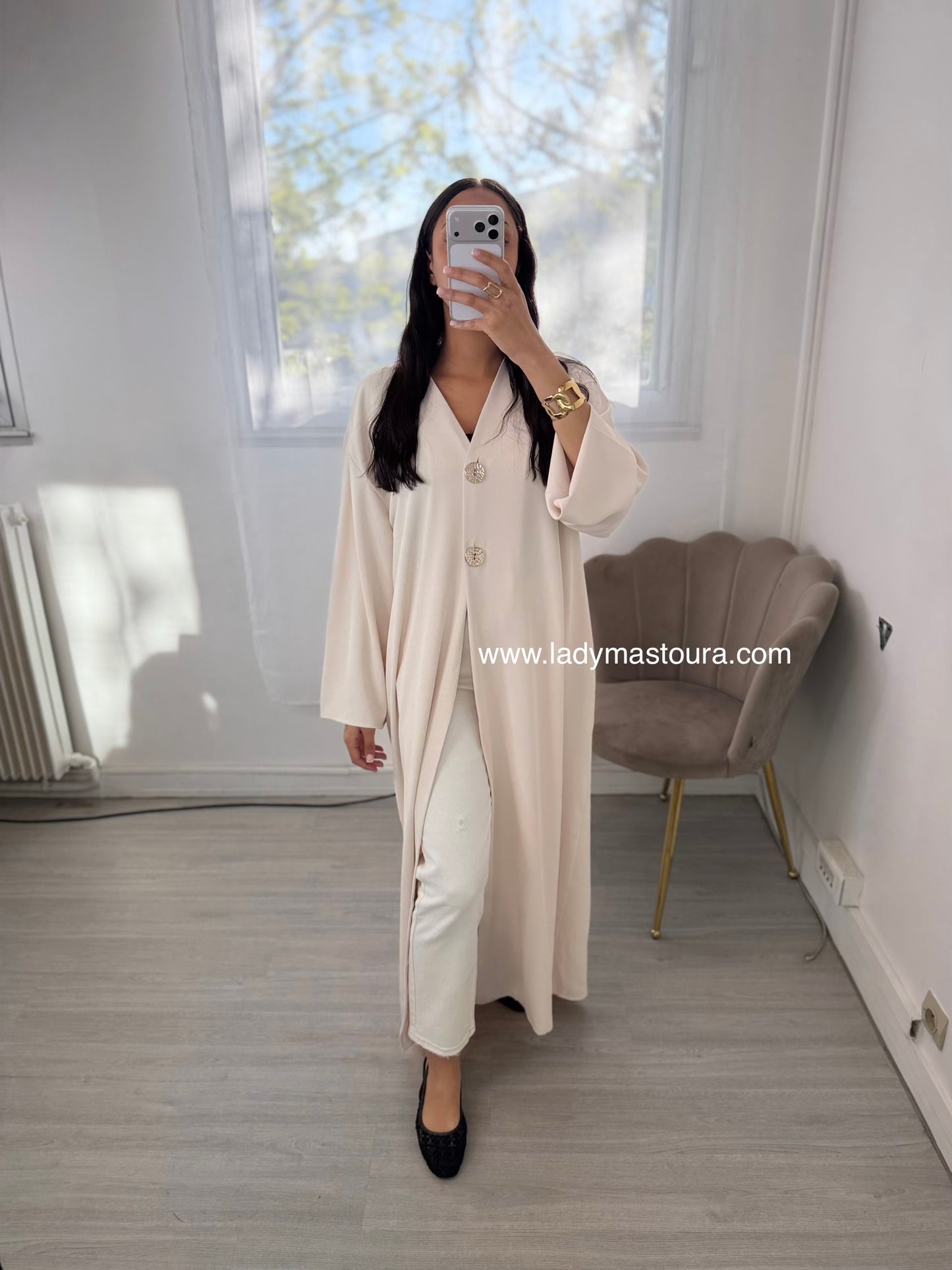 Kimono Halima - Ecru - Qualité premium