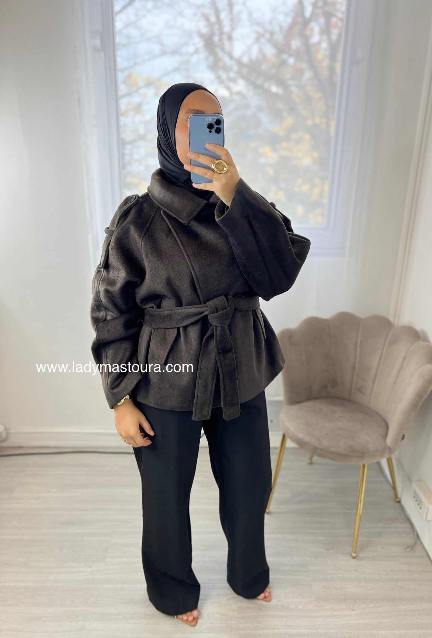 Manteau Sonia Laine - Chocolat