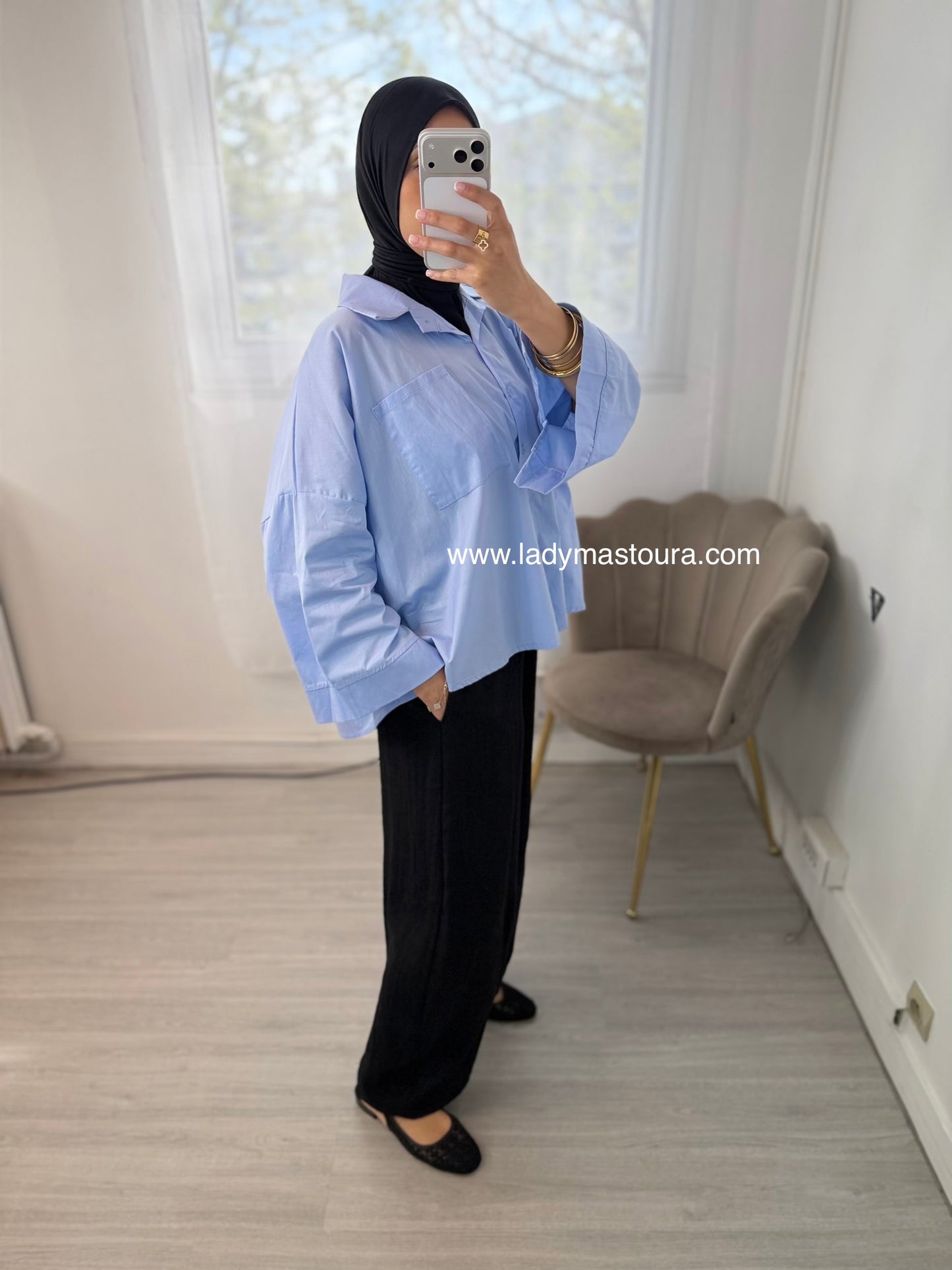 Pantalon Effet lin - Noir
