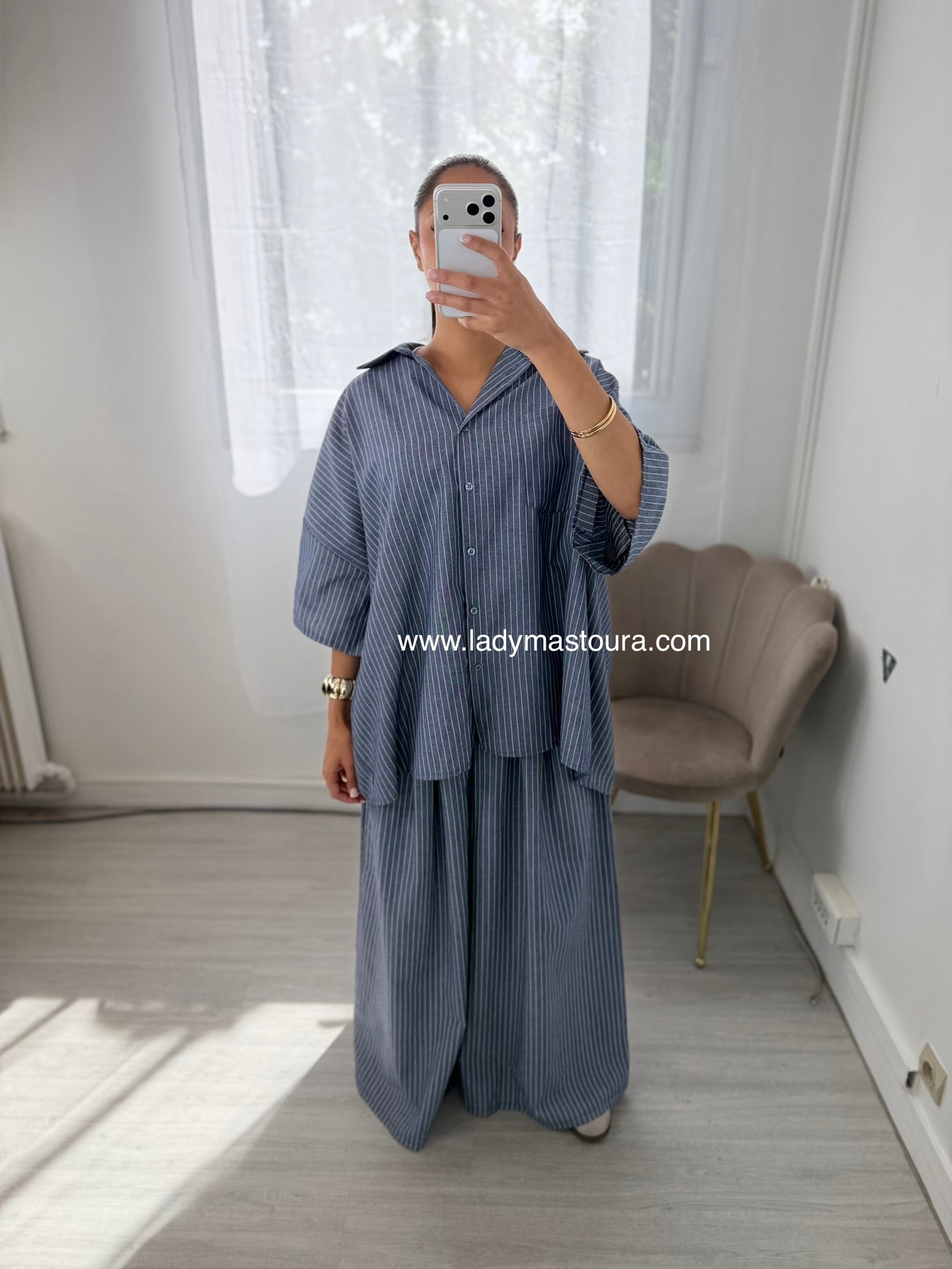 Ensemble rayé - Bleu