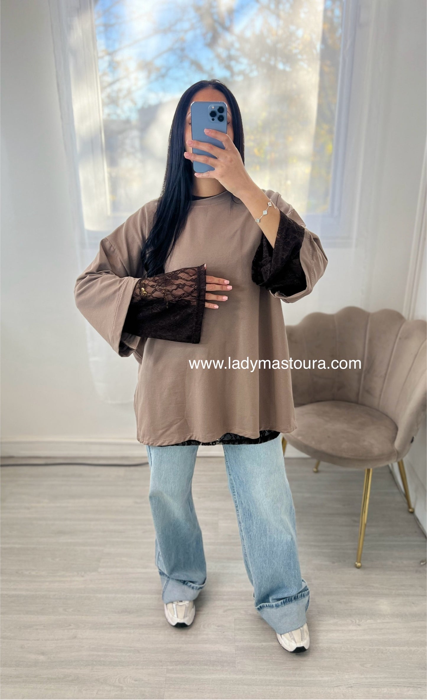 Haut dentelle oversize - Plusieurs coloris