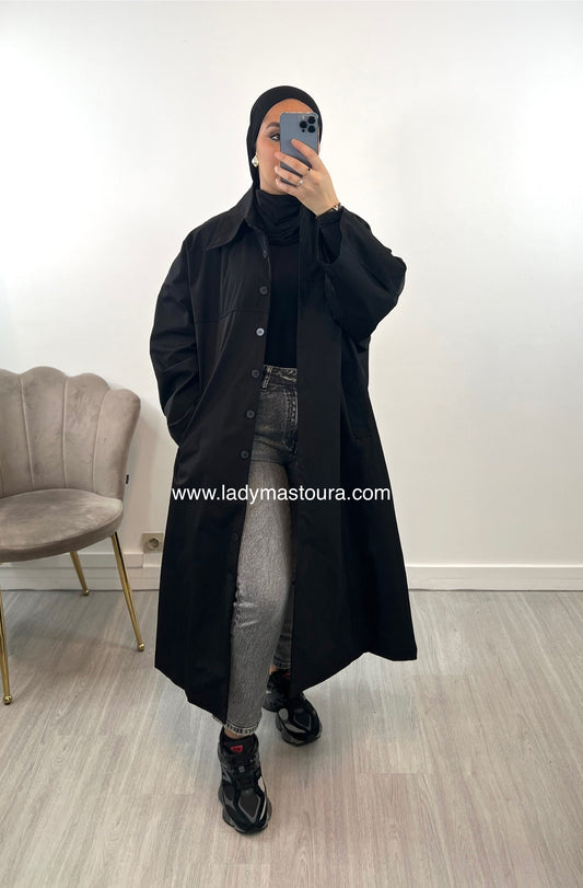 Gabardine - Noir oversize