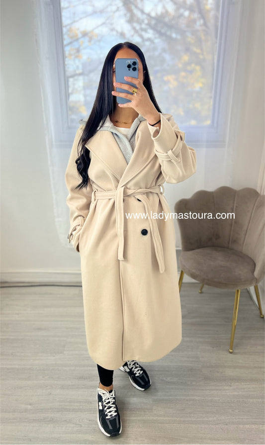 Manteau à capuche - Beige