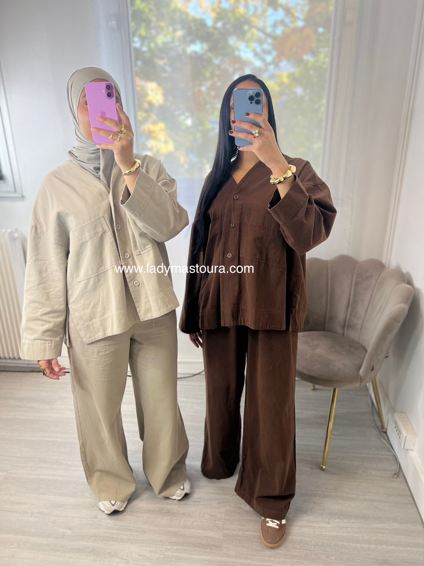 Ensemble Mariam - Chocolat (100% Coton)