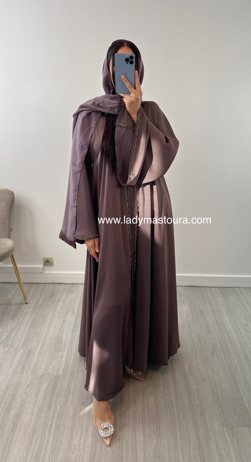 Abaya Made in dubai - Prune