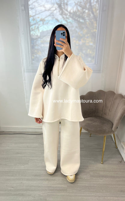 Ensemble Sweat intérieur molletonné - Beige