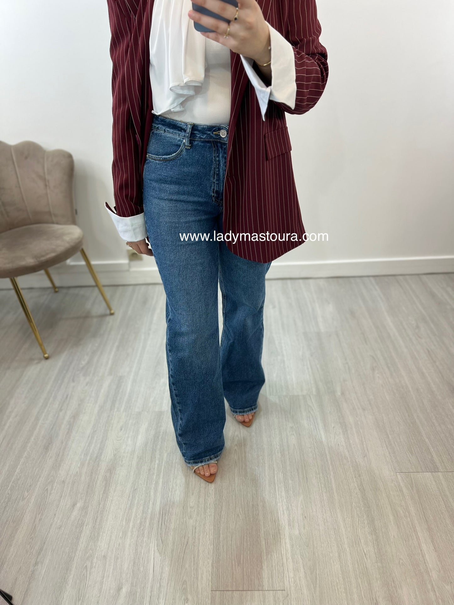 Jeans bleu Wide Leg / Straight - Tall