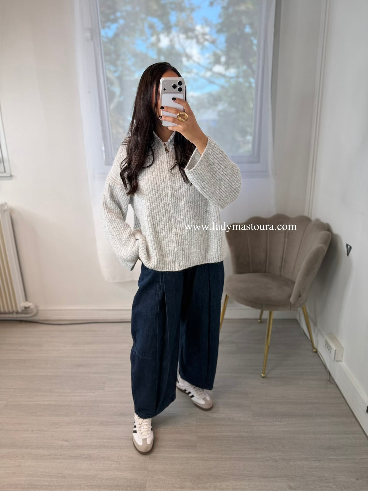 Jeans Ballon - Bleu Marine (100% coton)