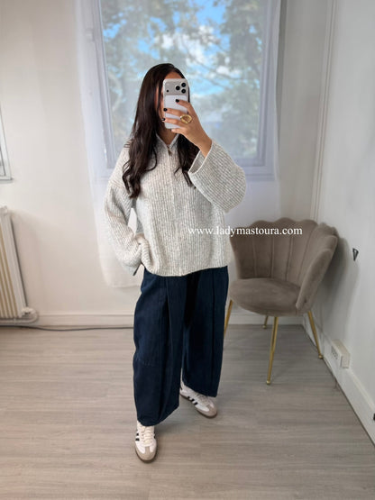 Jeans Ballon - Bleu Marine (100% coton)