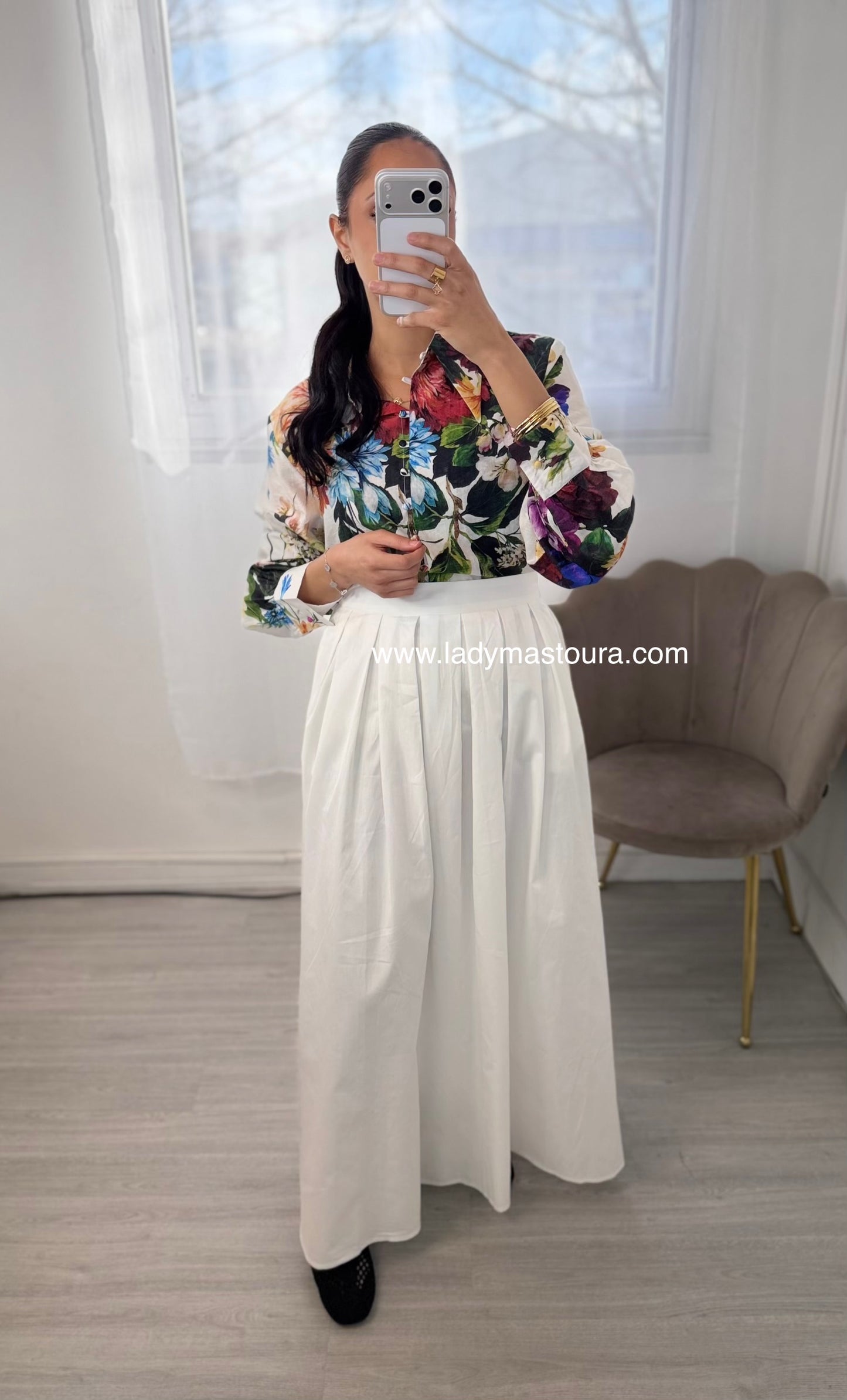 Set fleurie - Blanc