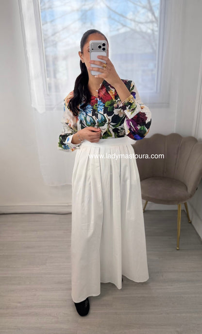 Set fleurie - Blanc
