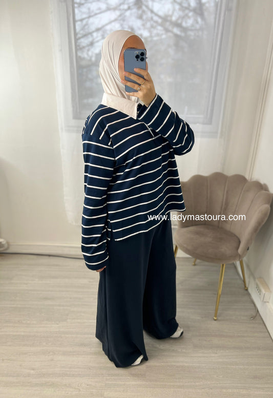 Pantalon Coupe large - Bleu