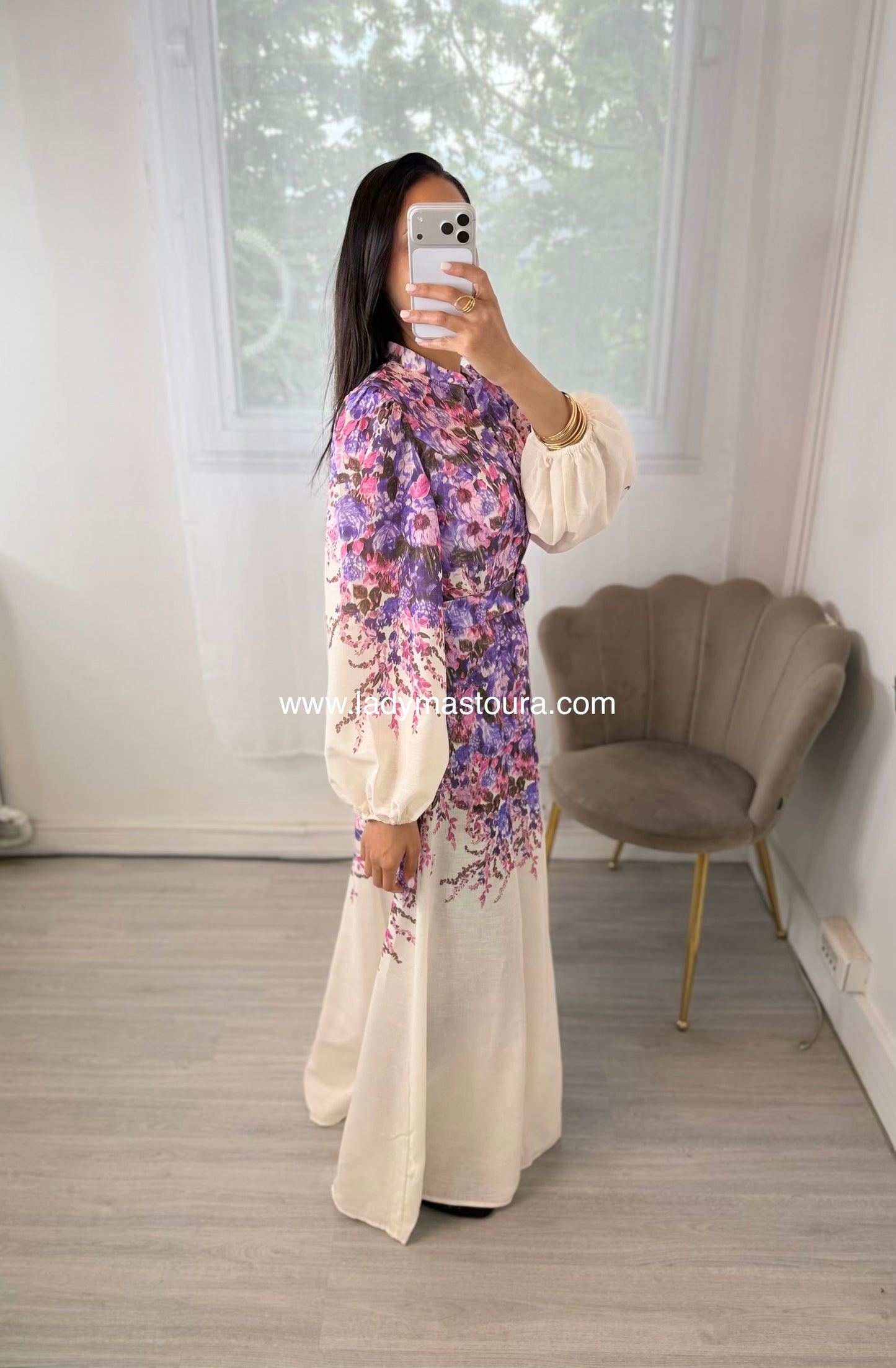 Robe Fleurie - Violet