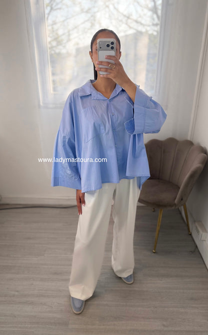 Chemise en popeline (Plusieurs coloris)