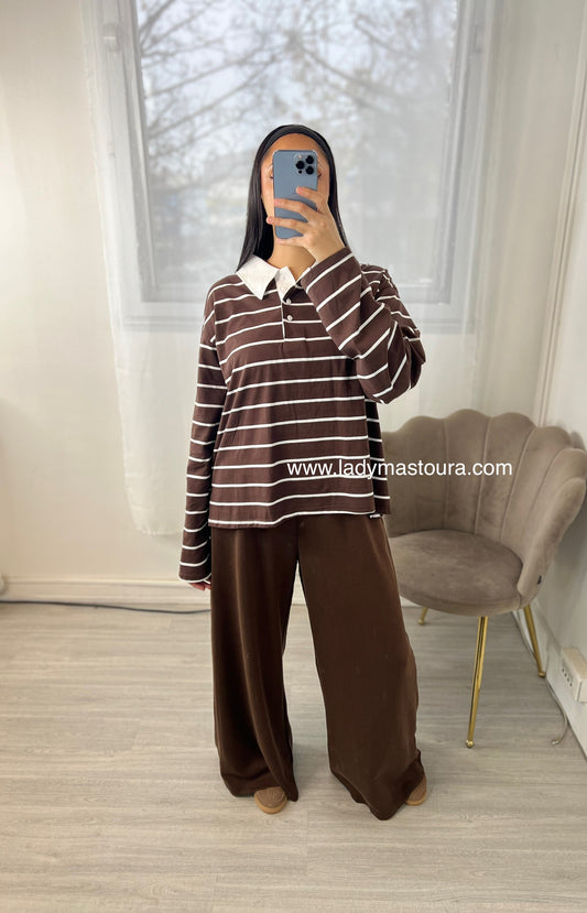 Pantalon Coupe large - Marron