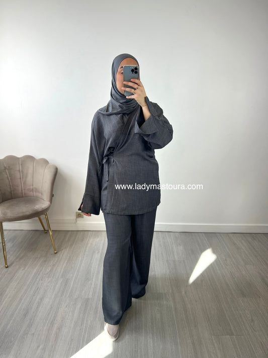 Ensemble Maïssa Pantalon - Gris