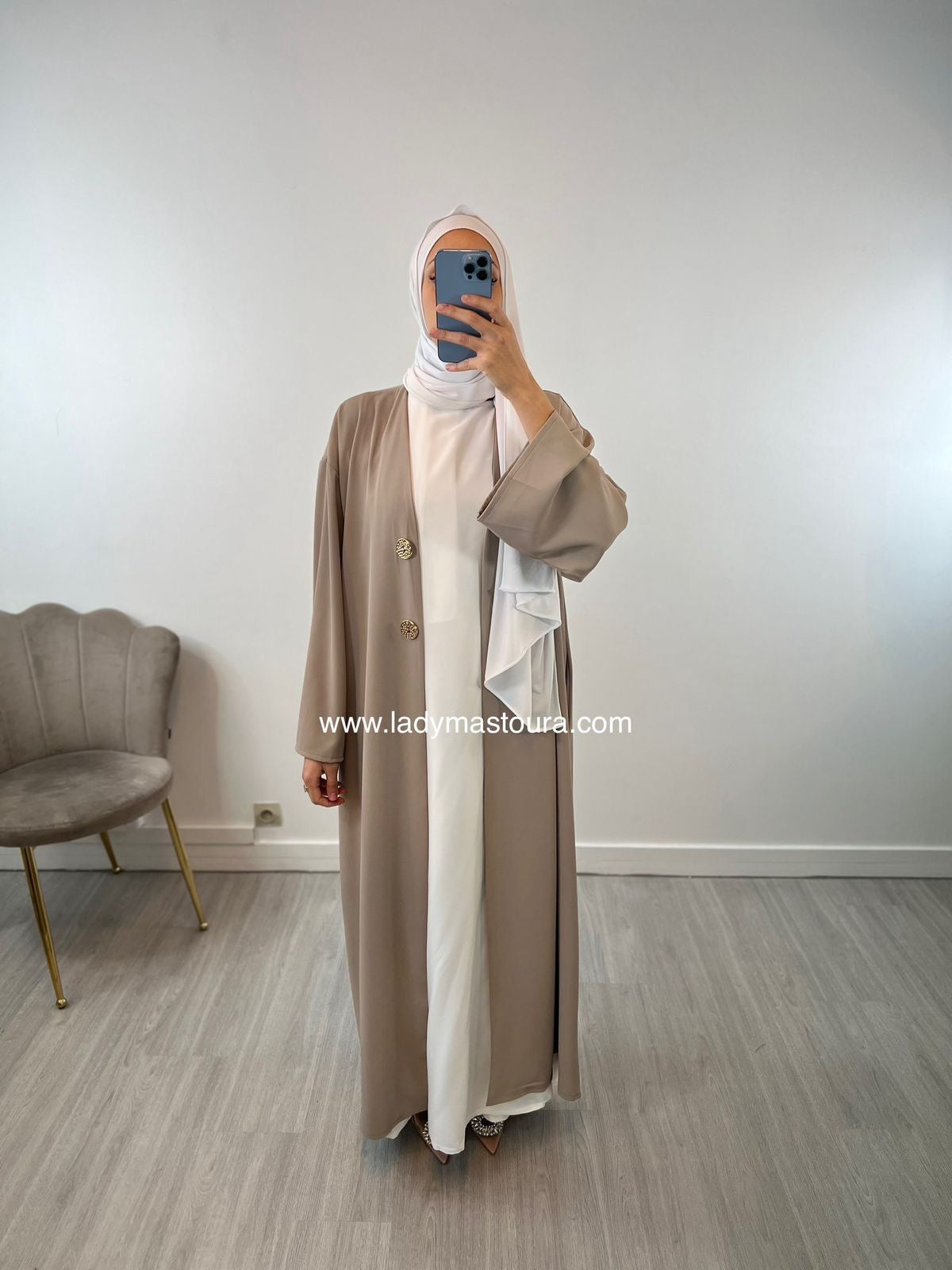 Kimono Halima - Taupe - Qualité premium