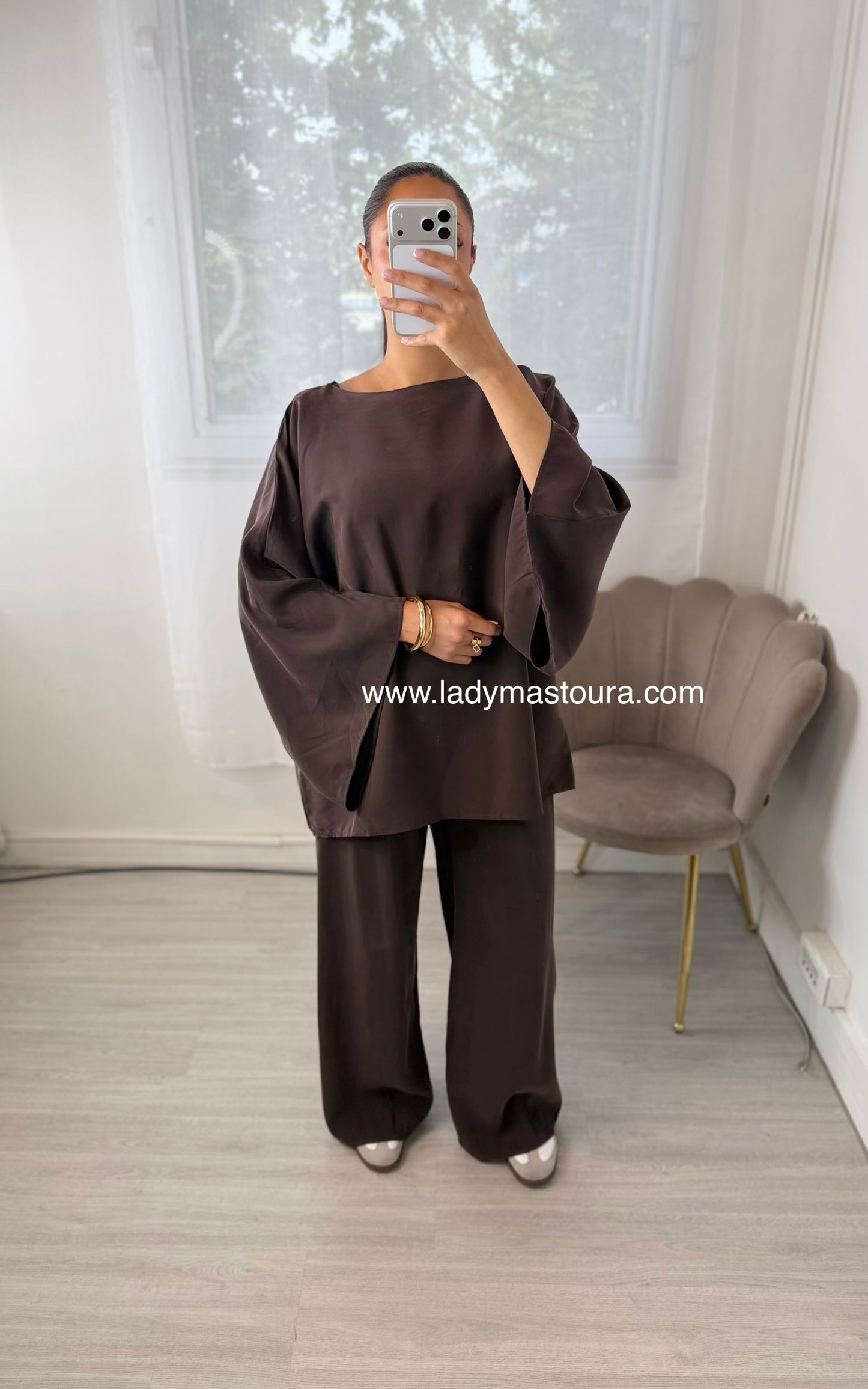 Ensemble fluide Inaya - Chocolat
