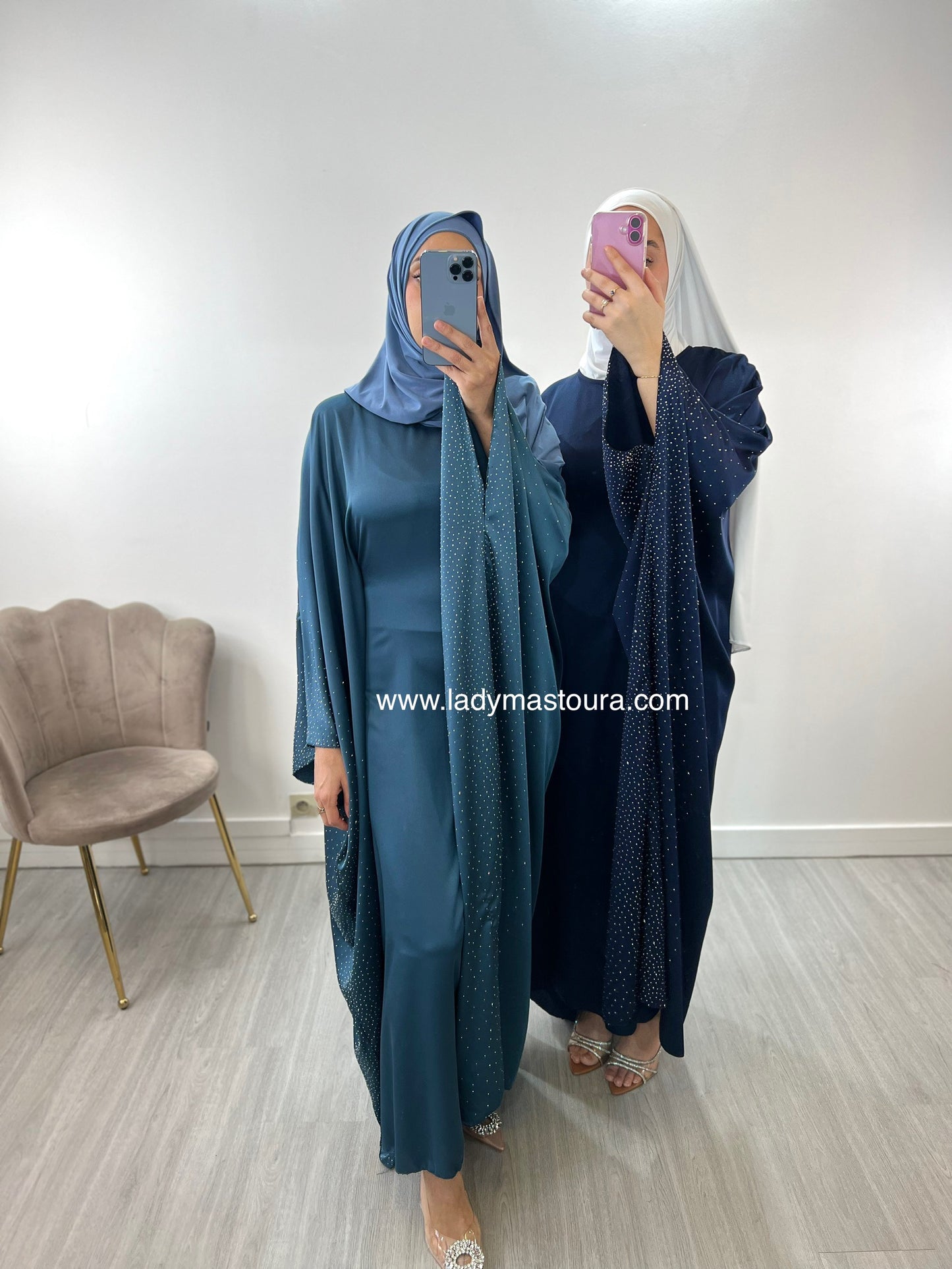 Abaya Farasha Rhadia - Bleu Marine