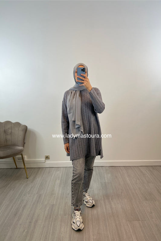 Pull Hajar - Gris