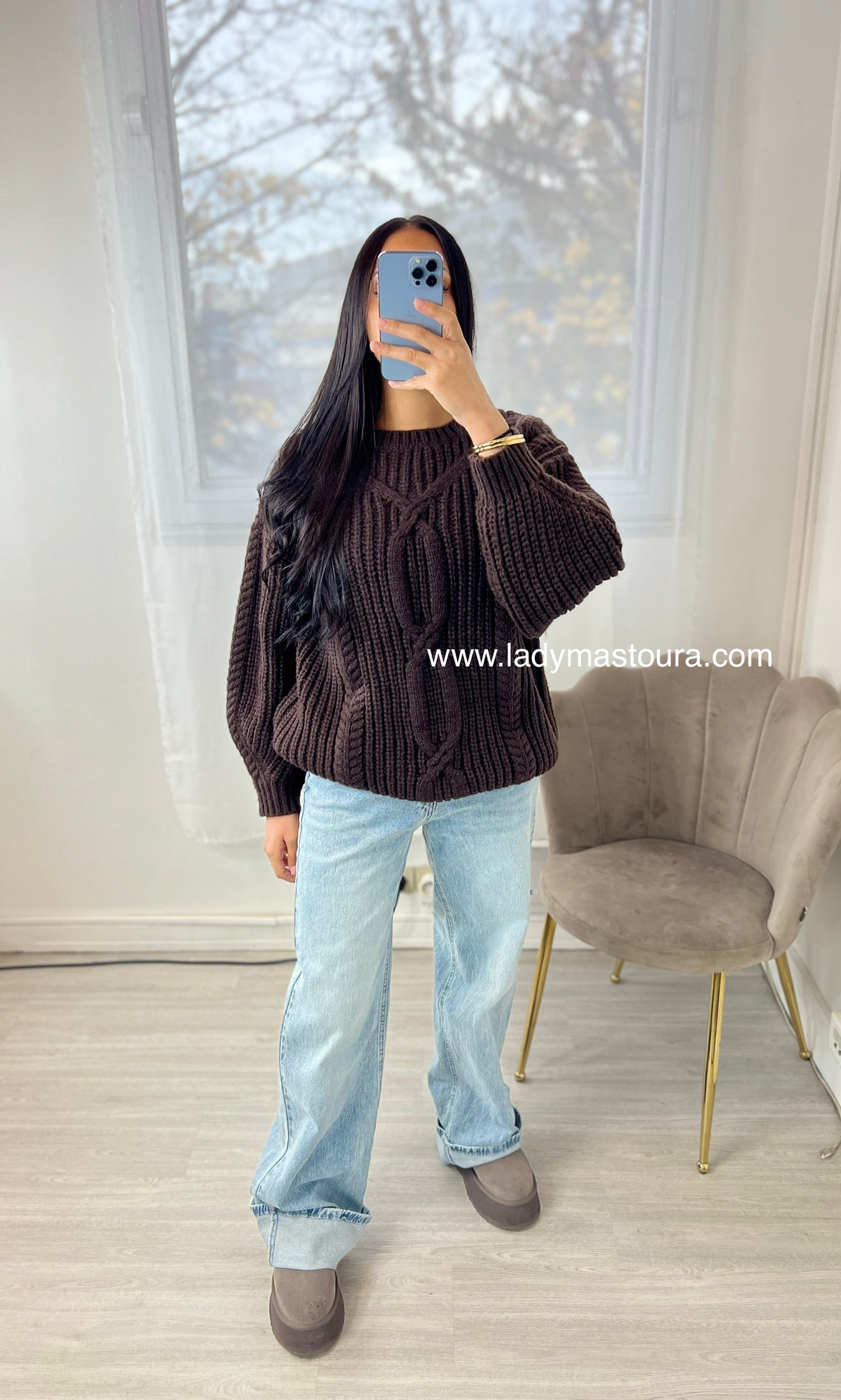 Pull en maille tressé - Plusieurs coloris