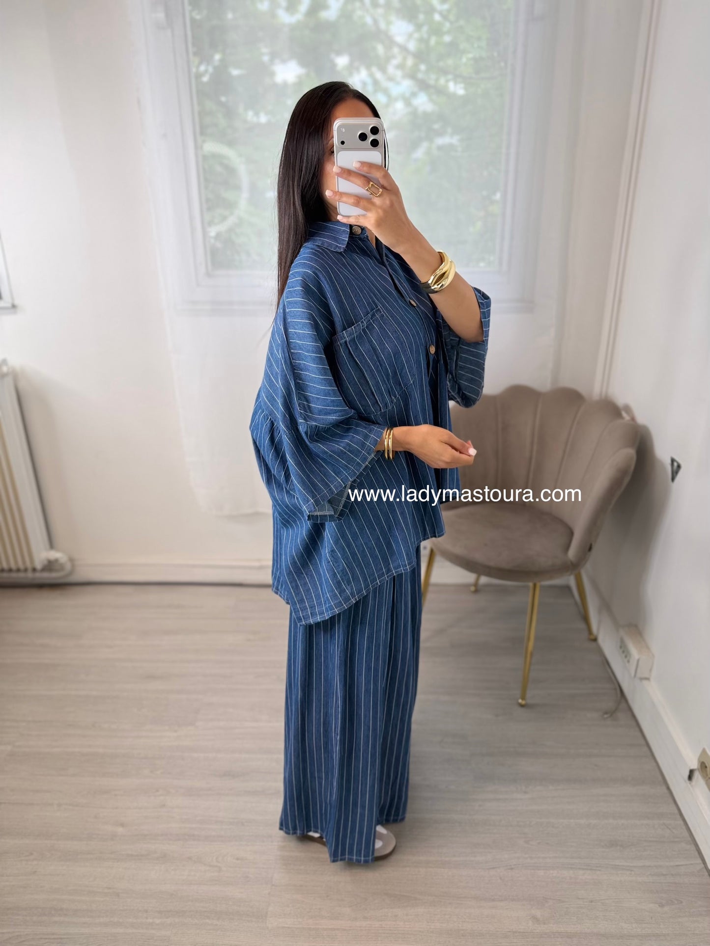 Ensemble rayé Bleu