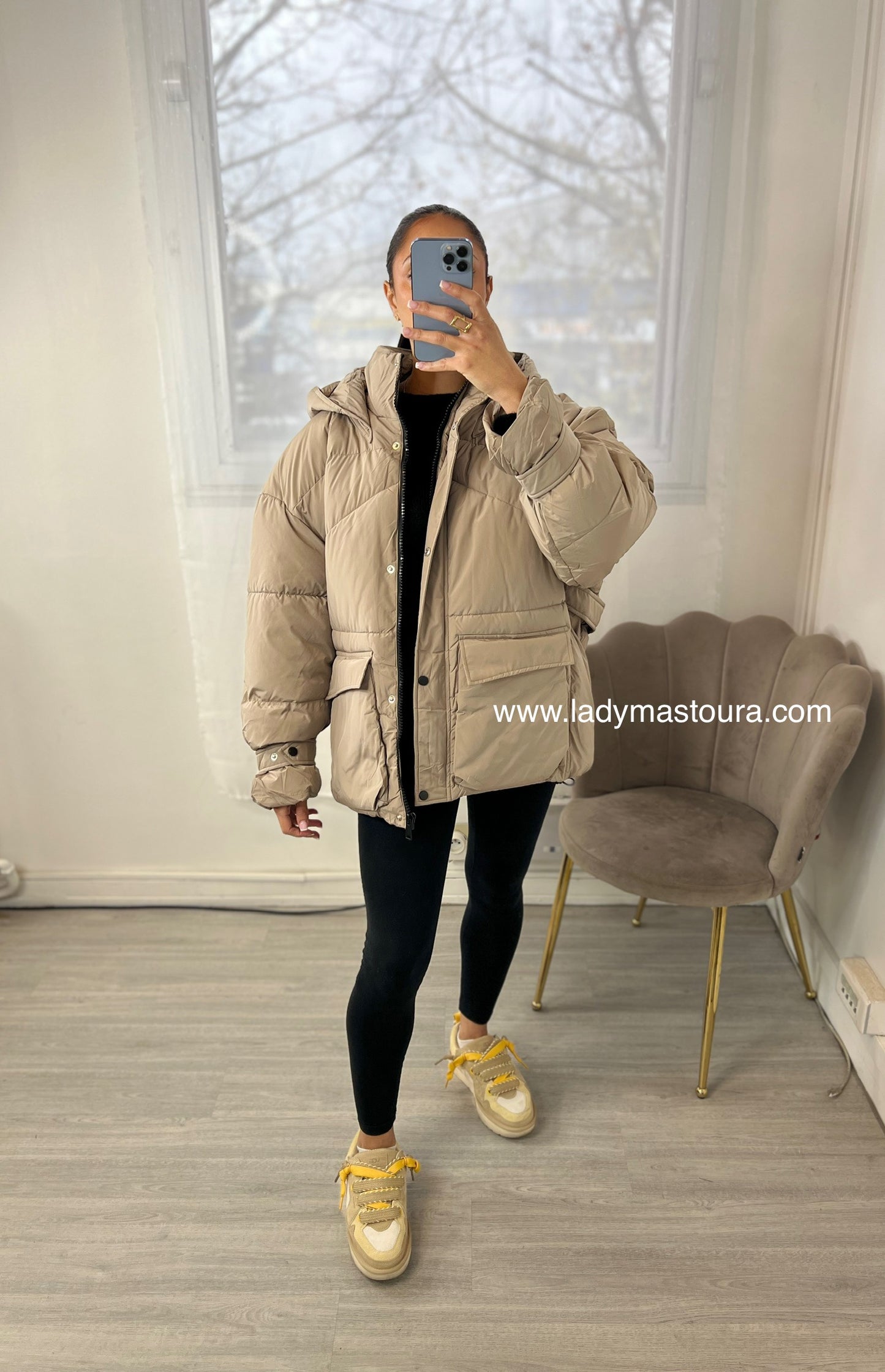 Doudoune Samira - Taupe