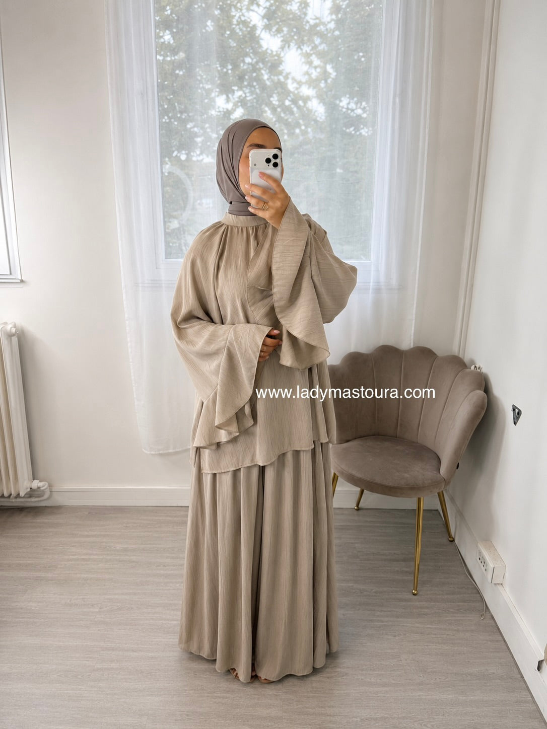 Ensemble jupe Salma - Taupe