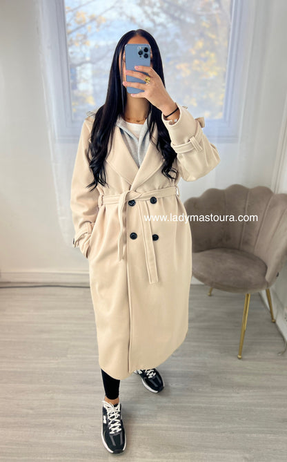 Manteau à capuche - Beige