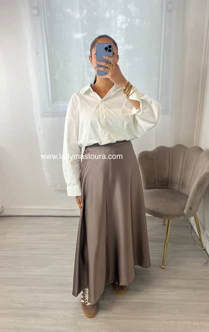 Jupe Satinée Evasée Premium -  Plusieurs coloris