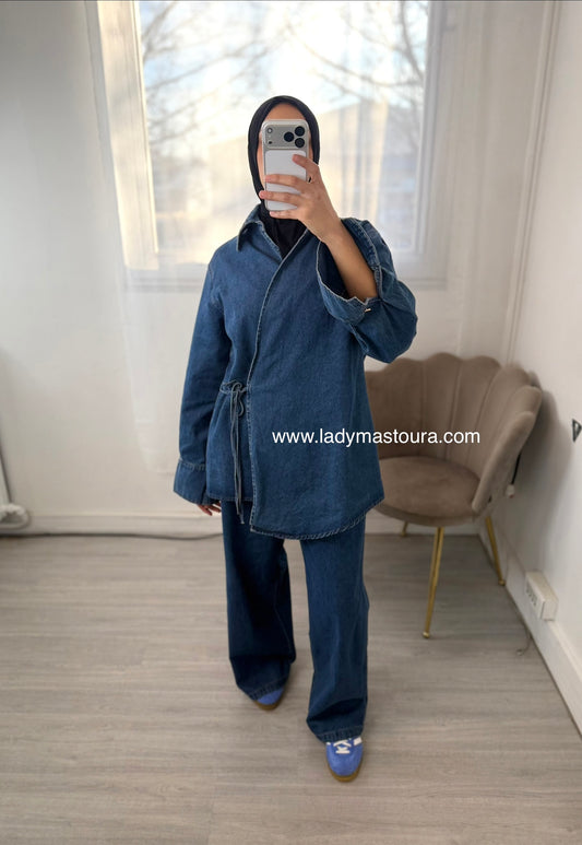 Set en denim - Bleu 100% Coton