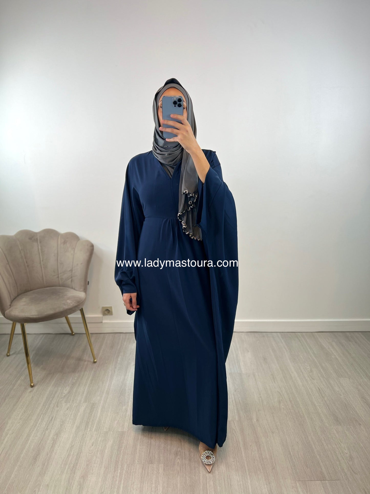 Abaya Kawtar - Bleu marine