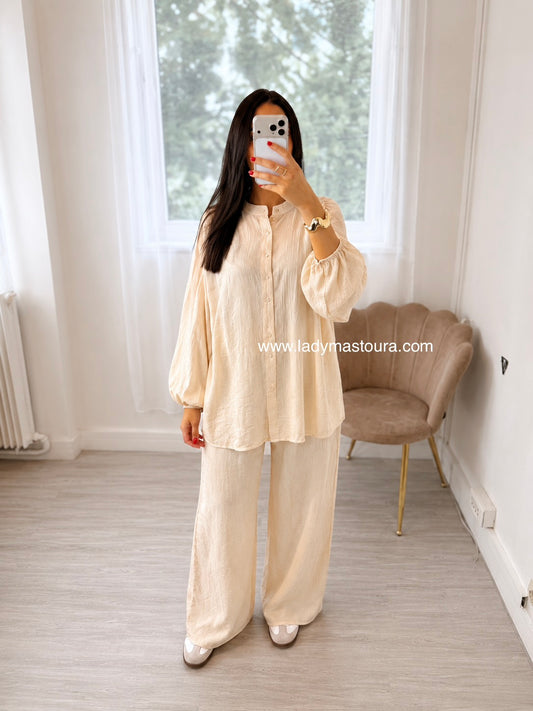 Ensemble pantalon Nour - Beige