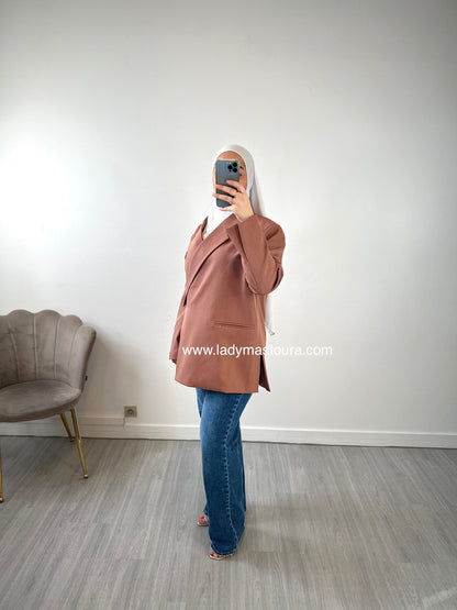 Blazer asymétrique - Terracotta