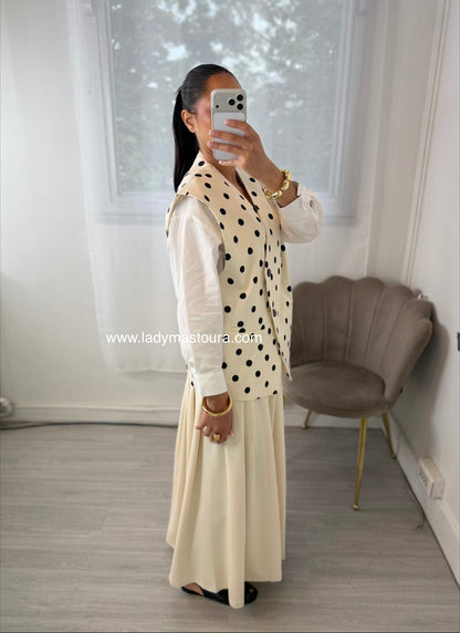 Jupe Crème avec ceinture