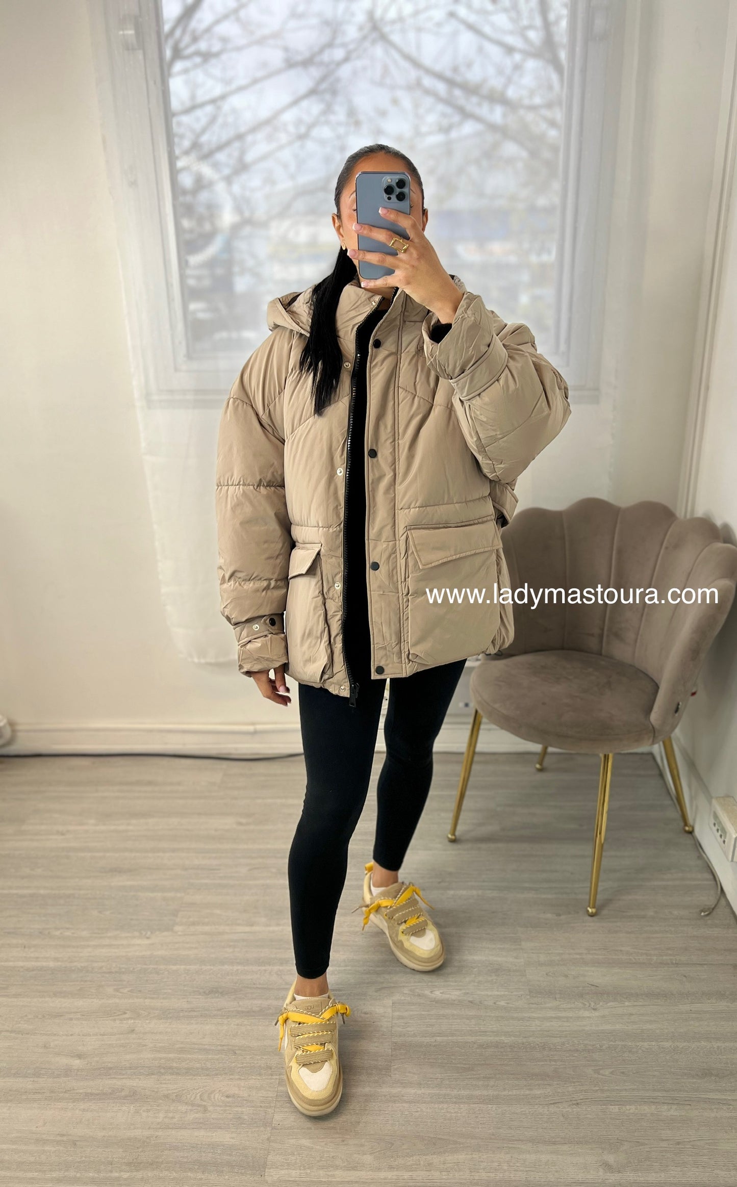 Doudoune Samira - Taupe