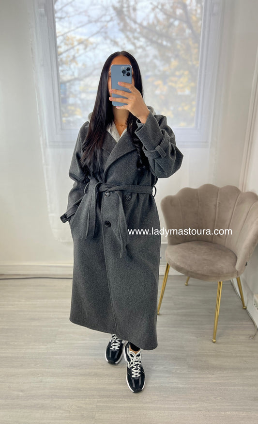 Manteau à capuche - Gris