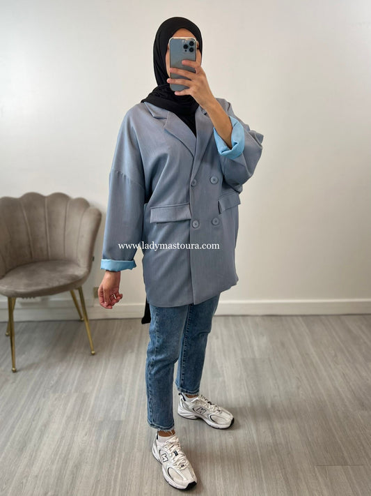 Blazer Oversize - Bleu