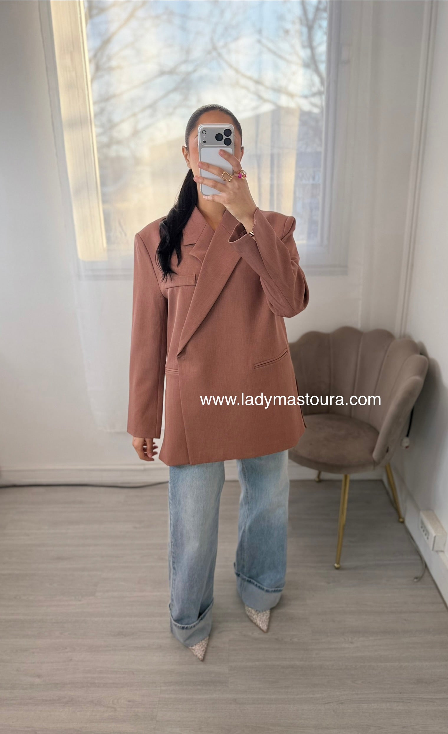 Blazer asymétrique - Terracotta